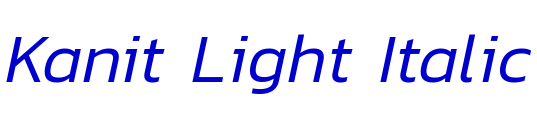 Kanit Light Italic الخط